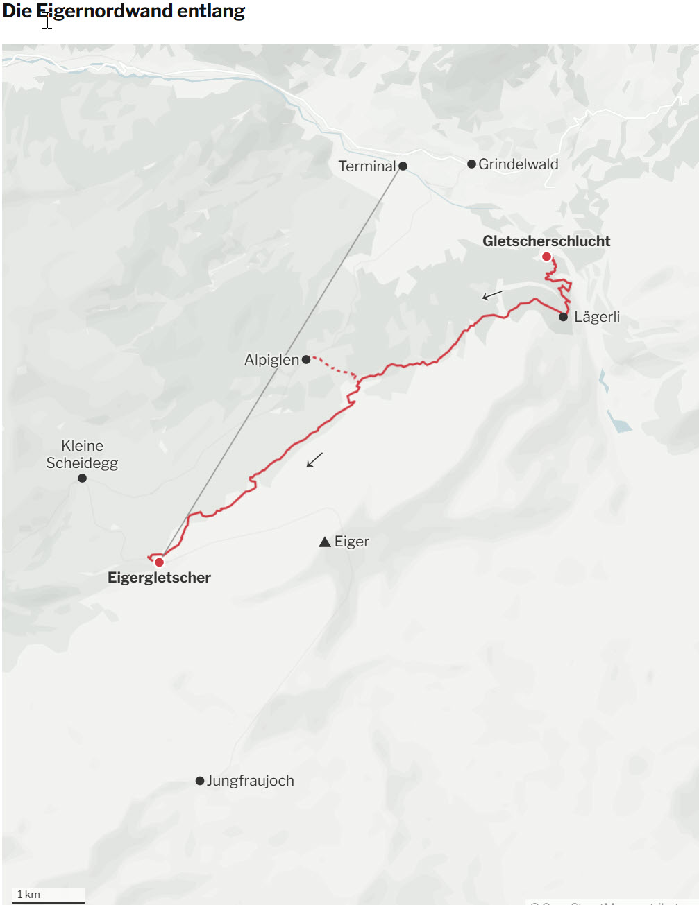 map eigernordwand